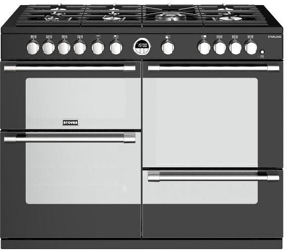 Stoves Sterling S1100G Black 110cm Gas Range Cooker Stoves Sterling S1100G Black 110cm Gas Range Cooker