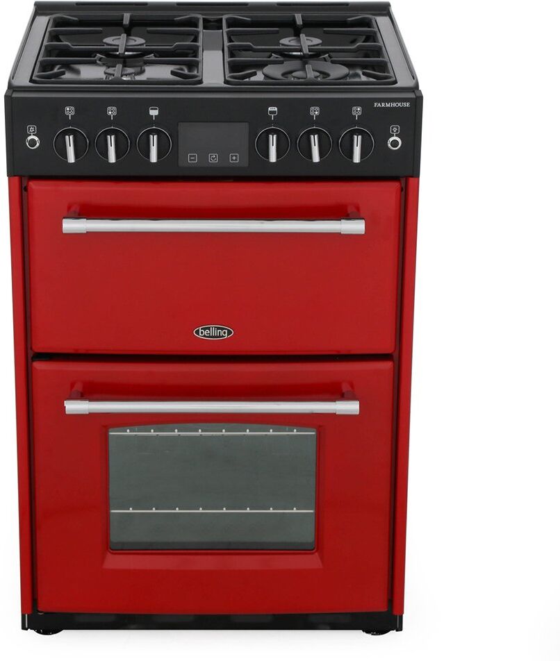 Belling Farmhouse 60G Jalapeno Gas Cooker with Double Oven - Red