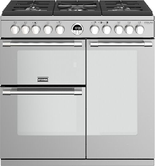 Stoves Sterling Deluxe S900DF Stainless Steel 90cm Dual Fuel Range Cooker Stoves Sterling Deluxe S900DF Stainless Steel 90cm Dual Fuel Range Cooker