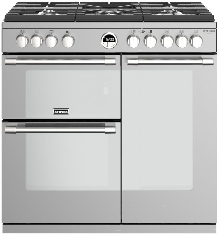 Stoves Sterling Deluxe S900G Stainless Steel 90cm Gas Range Cooker Stoves Sterling Deluxe S900G Stainless Steel 90cm Gas Range Cooker
