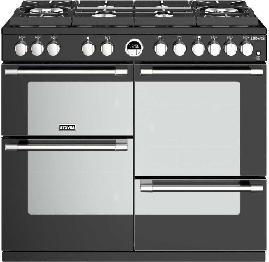 Stoves Sterling Deluxe S1000DFGTG Black 100cm Dual Fuel Range Cooker Stoves Sterling Deluxe S1000DFGTG Black 100cm Dual Fuel Range Cooker