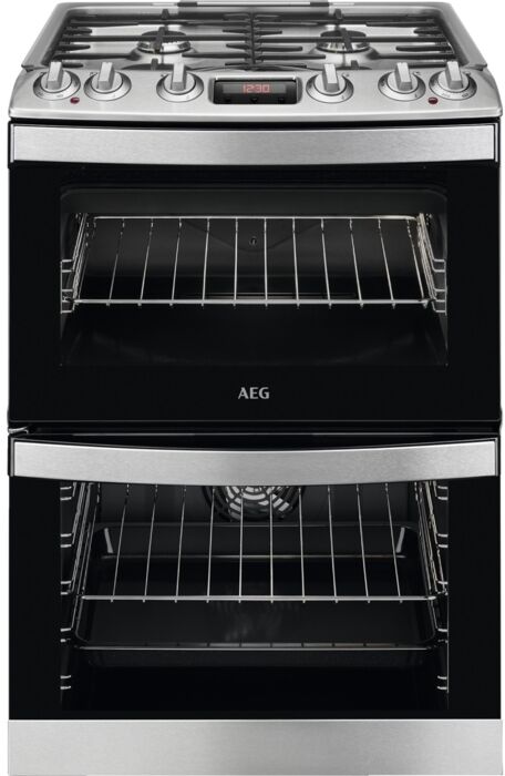 AEG CKB6540ACM Dual Fuel Cooker with Double Oven - Stainless Steel
