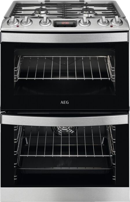AEG CKB6540ACM Dual Fuel Cooker with Double Oven - Stainless Steel AEG CKB6540ACM Dual Fuel Cooker with Double Oven - Stainless Steel