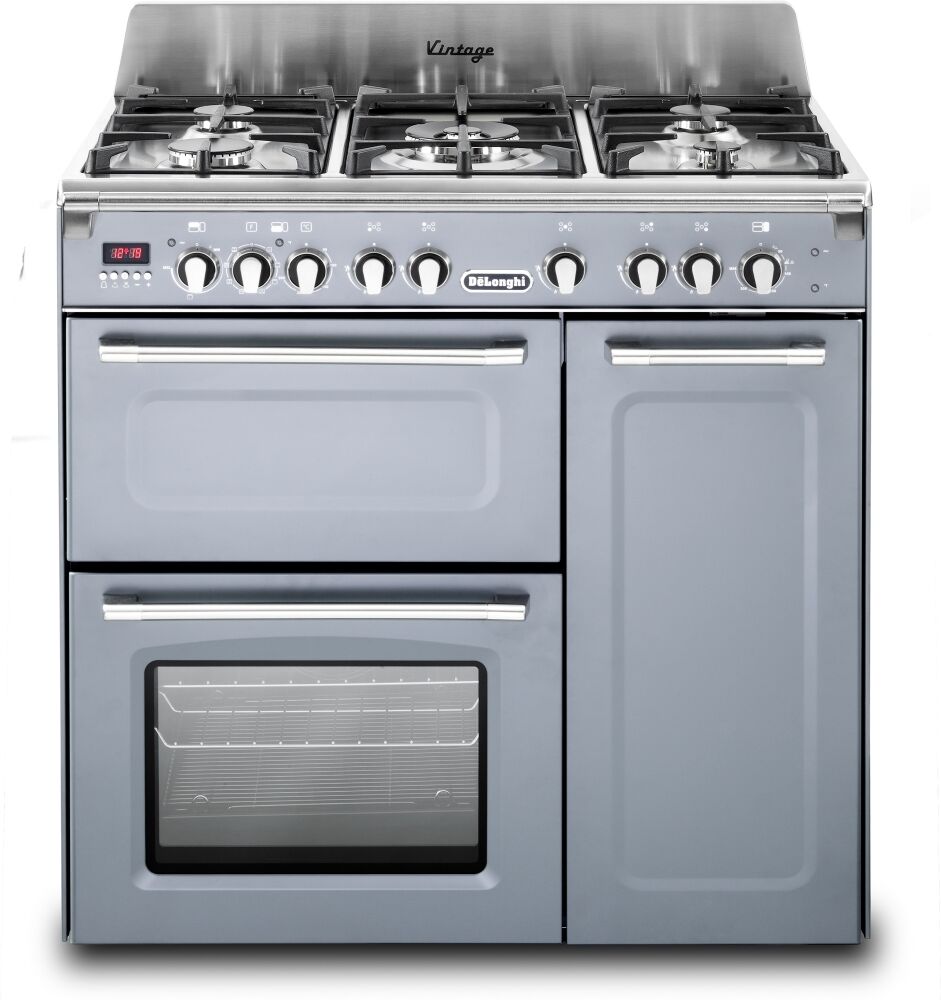 DeLonghi D3VR 908-DF/SLATE 90cm Dual Fuel Range Cooker - Grey DeLonghi D3VR 908-DF/SLATE 90cm Dual Fuel Range Cooker - Grey