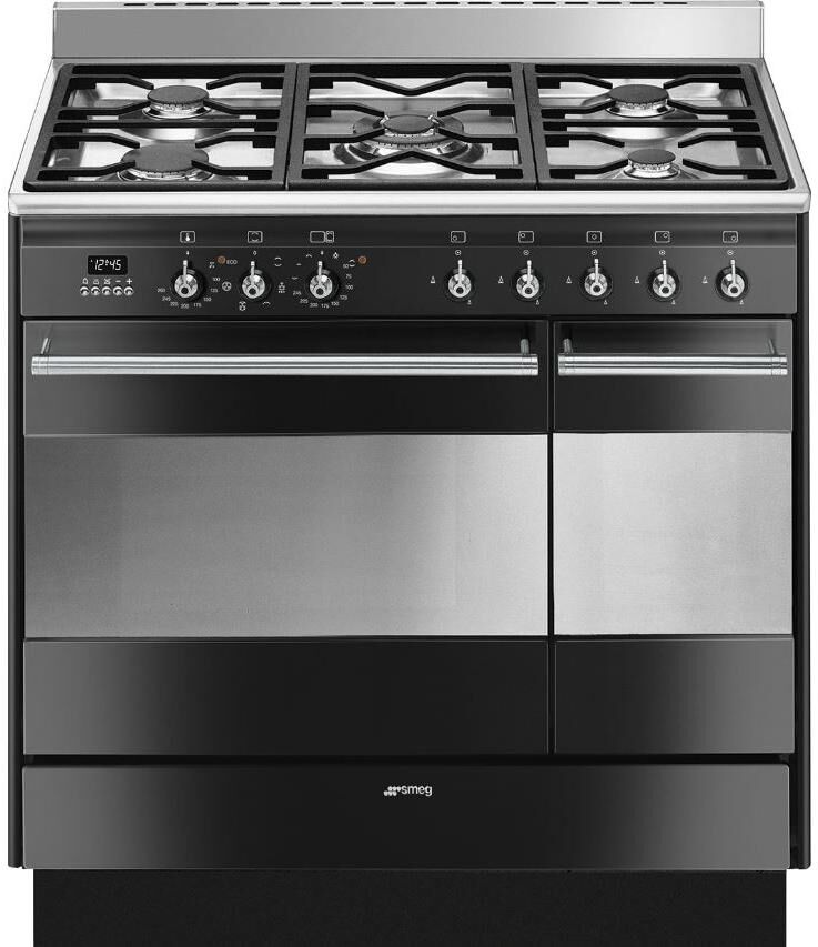 Smeg Concert SUK92MBL9-1 90cm Dual Fuel Range Cooker - Black Smeg Concert SUK92MBL9-1 90cm Dual Fuel Range Cooker - Black