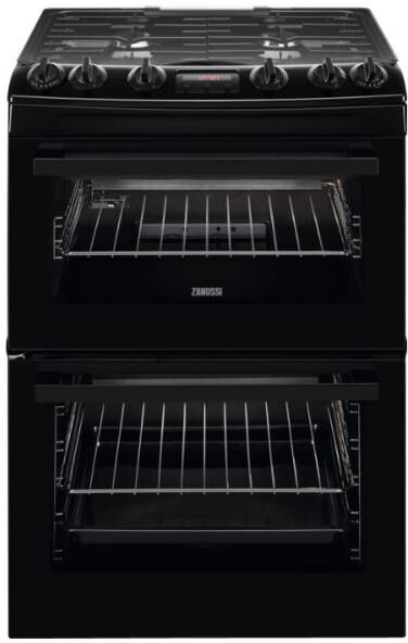 Zanussi ZCG63250BA Gas Cooker with Double Oven - Black Zanussi ZCG63250BA Gas Cooker with Double Oven - Black
