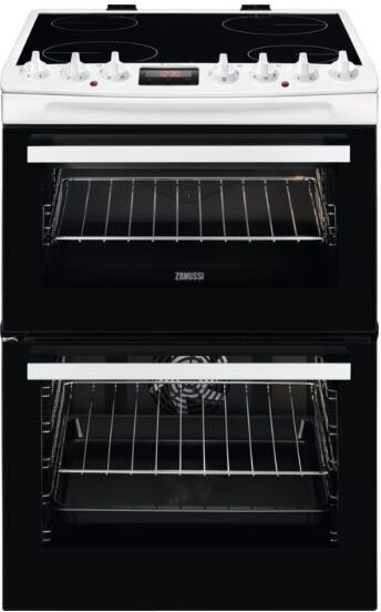 Zanussi ZCV69360WA Ceramic Electric Cooker with Double Oven - White Zanussi ZCV69360WA Ceramic Electric Cooker with Double Oven - White