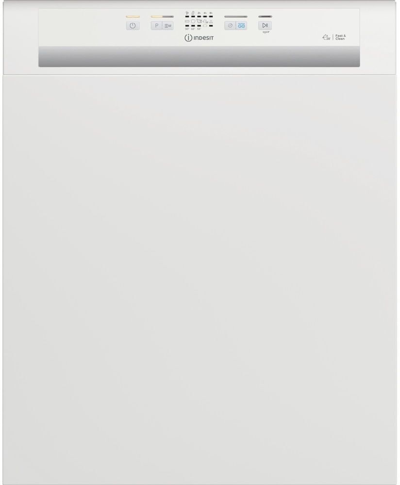 Indesit DBE 2B19 UK Built In Semi Integrated Dishwasher - White Indesit DBE 2B19 UK Built In Semi Integrated Dishwasher - White