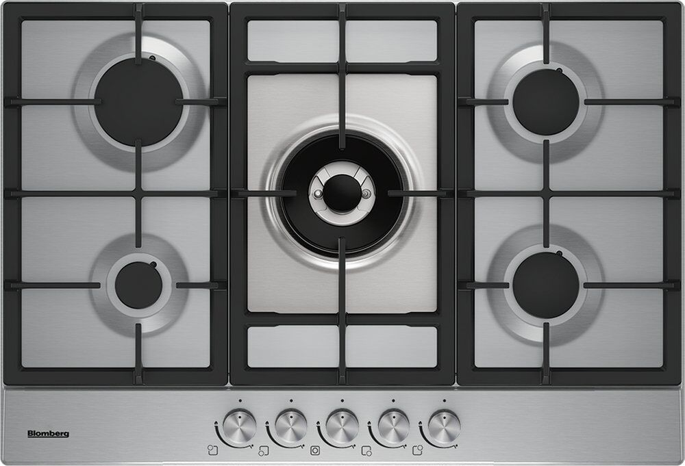Blomberg GMB83512 5 Burner Gas Hob - Stainless Steel Blomberg GMB83512 5 Burner Gas Hob - Stainless Steel
