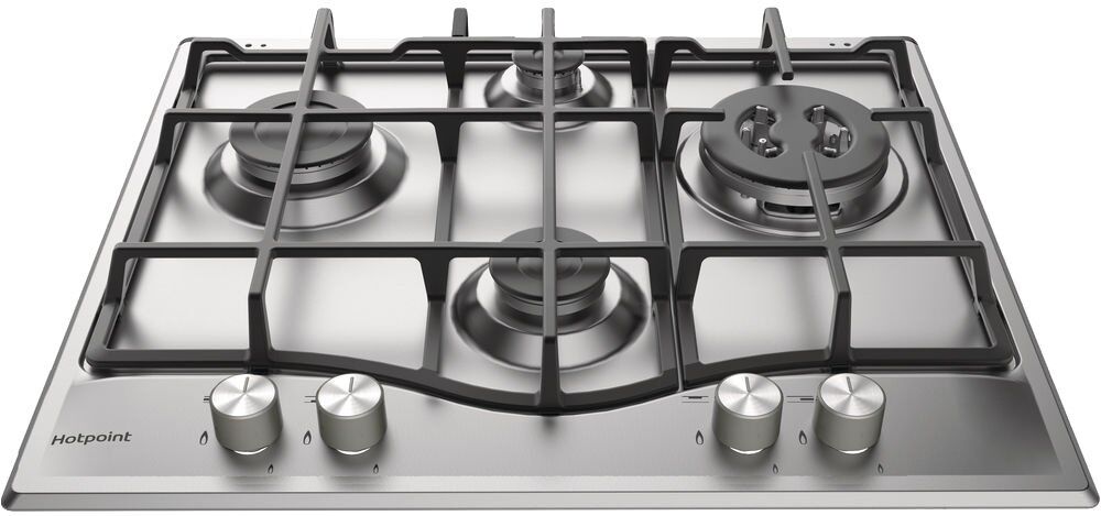 Hotpoint PCN 641 T/IX/H 4 Burner Gas Hob - Stainless Steel