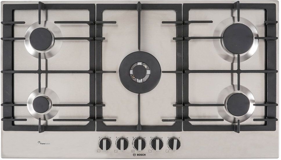 Bosch Serie 6 PCR9A5B90 5 Burner Gas Hob - Stainless Steel