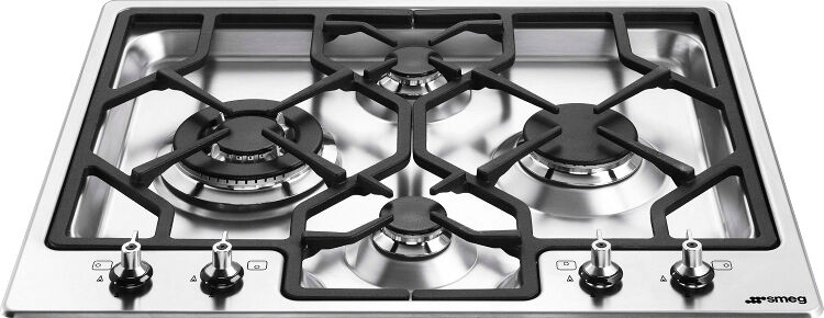 Smeg Classic PGF64-4 4 Burner Gas Hob - Stainless Steel