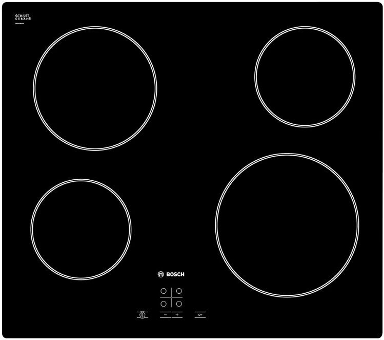 Bosch Serie 4 Classixx PKE611D17E Ceramic Hob - Black Bosch Serie 4 Classixx PKE611D17E Ceramic Hob - Black