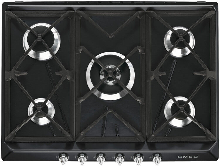 Smeg Victoria SR975NGH 5 Burner Gas Hob - Black