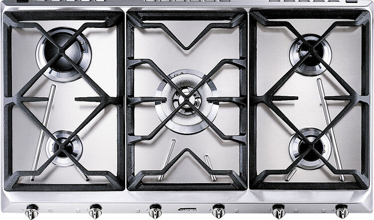 Smeg Cucina SRV596GH5 5 Burner Gas Hob - Stainless Steel