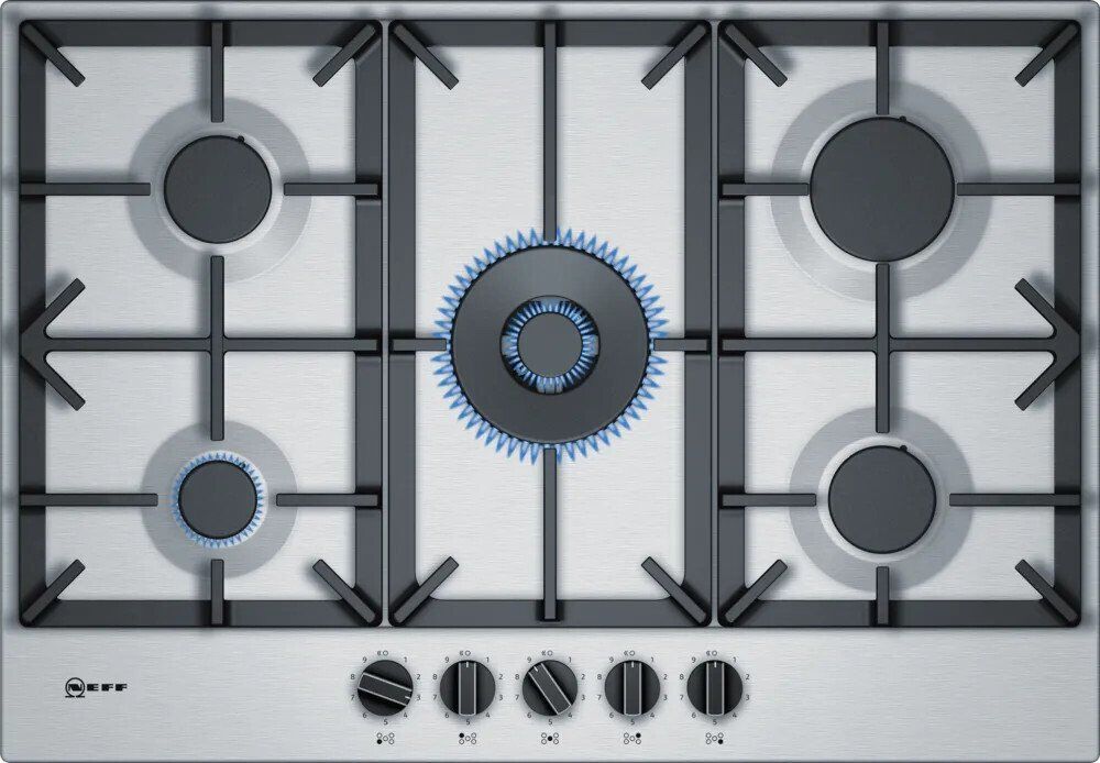 Neff T27DS59N0 5 Burner Gas Hob - Stainless Steel Neff T27DS59N0 5 Burner Gas Hob - Stainless Steel