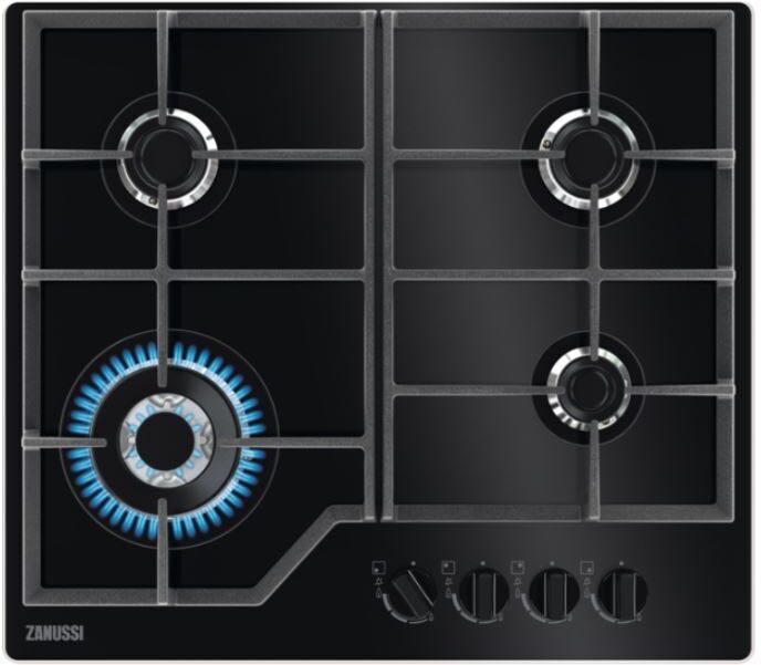Zanussi ZGGN645K 4 Burner Gas Hob - Black Zanussi ZGGN645K 4 Burner Gas Hob - Black