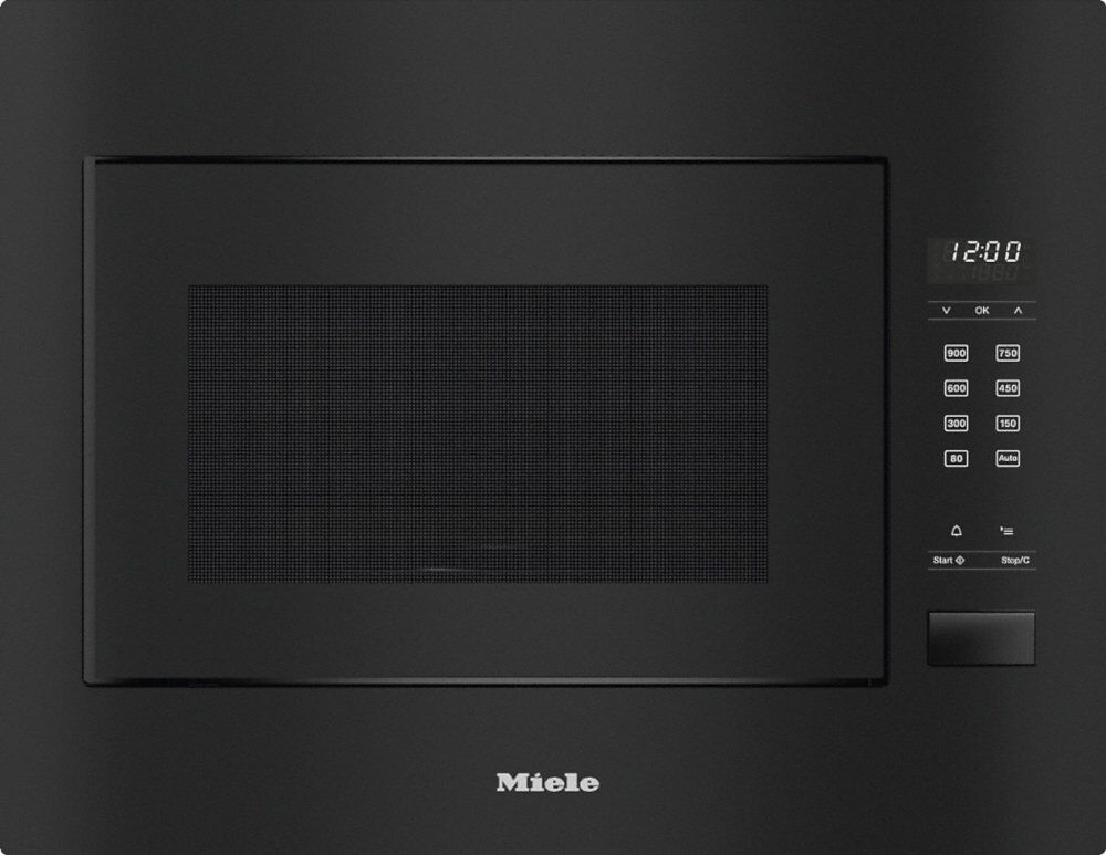 Miele ContourLine M2240SC Obsidian Black Built In Microwave with Grill