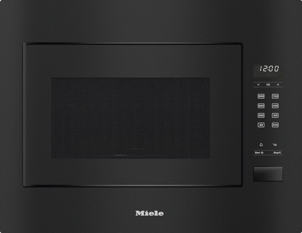 Miele ContourLine M2240SC Obsidian Black Built In Microwave with Grill Miele ContourLine M2240SC Obsidian Black Built In Microwave with Grill