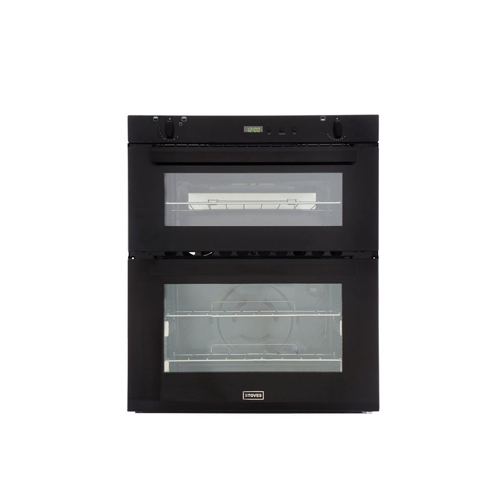 Stoves SGB700PS Black Double Built Under Gas Oven