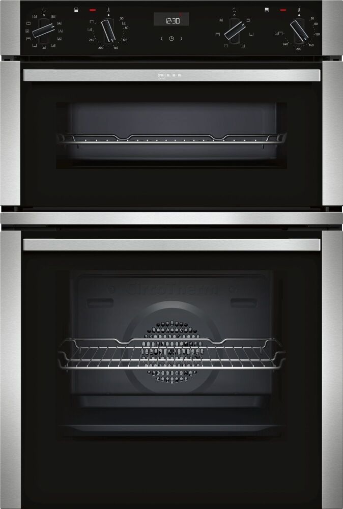 Neff N50 U1ACI5HN0B Double Built In Electric Oven - Stainless Steel Neff N50 U1ACI5HN0B Double Built In Electric Oven - Stainless Steel