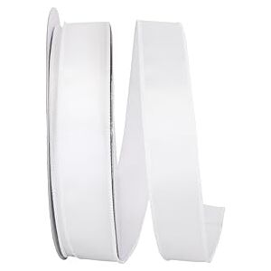 Reliant Ribbon Corp Reliant Ribbon 92575W-030-09K Satin Value Wired Edge Ribbon, 1-1/2 Inch X 50 Yards, White Reliant Ribbon Corp Reliant Ribbon 92575W-030-09K Satin Value Wired Edge Ribbon, 1-1/2 Inch X 50 Yards, White