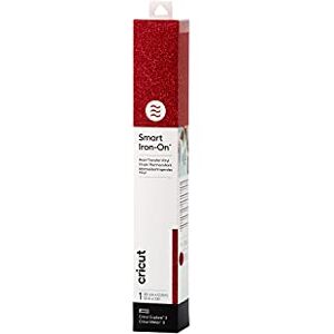 Cricut Smart Iron-On Heat-Transfer Vinyl 1 Sheet 33cm x 0.9m Glitter Red, (3ft), 2008675 Cricut Smart Iron-On Heat-Transfer Vinyl 1 Sheet 33cm x 0.9m Glitter Red, (3ft), 2008675