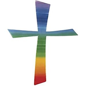 Rayher Wax Cross in Rainbow Colours for Candle Decoration, Wax Embellishments for Wedding, Baptism, First Communion or Confirmation, multicolour, 10.5x5.5cm, 31499000 Rayher Wax Cross in Rainbow Colours for Candle Decoration, Wax Embellishments for Wedding, Baptism, First Communion or Confirmation, multicolour, 10.5x5.5cm, 31499000
