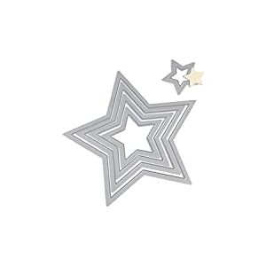 Sizzix Framelits Die Stars, Set of 5, Multi-Colour,11.11cm Sizzix Framelits Die Stars, Set of 5, Multi-Colour,11.11cm