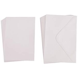 Rayher Card and Envelope Pack, 15 Cards and 15 Envelopes for Card Making, Plain White Cards and Envelopes for Crafting, white, 168x116mm, 73203102 Rayher Card and Envelope Pack, 15 Cards and 15 Envelopes for Card Making, Plain White Cards and Envelopes for Crafting, white, 168x116mm, 73203102