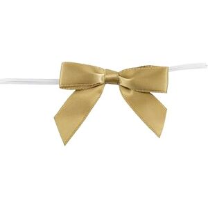 Reliant Ribbon Corp Reliant Ribbon 100 Piece Bow 2.5 Span X 1.75 Tails Twist Tie Ribbon, Antique Gold, 5/8 Reliant Ribbon Corp Reliant Ribbon 100 Piece Bow 2.5 Span X 1.75 Tails Twist Tie Ribbon, Antique Gold, 5/8