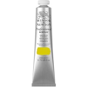 Winsor & Newton 2337346 200ml Professional Acrylic Colour Tube Lemon Yellow Winsor & Newton 2337346 200ml Professional Acrylic Colour Tube Lemon Yellow