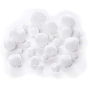 Folia 50100 Pompoms Pack of 100 in White Assorted Sizes (10-50 mm) Fluffy Soft for Versatile Crafts Folia 50100 Pompoms Pack of 100 in White Assorted Sizes (10-50 mm) Fluffy Soft for Versatile Crafts