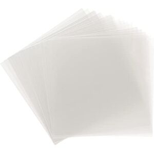 Samsill 50 Pack 12" x 12" Clear Plastic Sheet for Crafting Supplies and Die Cutting Machines, Flexible Clear Craft Plastic .007 Thickness Samsill 50 Pack 12" x 12" Clear Plastic Sheet for Crafting Supplies and Die Cutting Machines, Flexible Clear Craft Plastic .007 Thickness