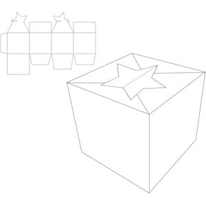 Creative Labs Craft Cutting Die, Star, Make Your Own Gift Bag, Jewellery Box, Advent Calendar, Place Tag or Other Papercraft Projects, Silver, 13 x 20,3 cm Creative Labs Craft Cutting Die, Star, Make Your Own Gift Bag, Jewellery Box, Advent Calendar, Place Tag or Other Papercraft Projects, Silver, 13 x 20,3 cm