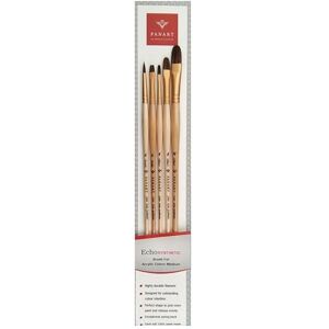Pan Art Synthetic Brush Set No.04-14 Acrylic 5 Pieces Pan Art Synthetic Brush Set No.04-14 Acrylic 5 Pieces