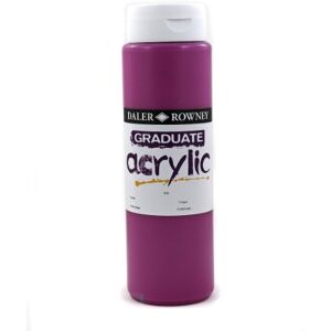 Daler Rowney Daler-Rowney Graduate Acrylic Paint, Plastic Bottle, 16.91oz 500 ml, Purple Daler Rowney Daler-Rowney Graduate Acrylic Paint, Plastic Bottle, 16.91oz 500 ml, Purple