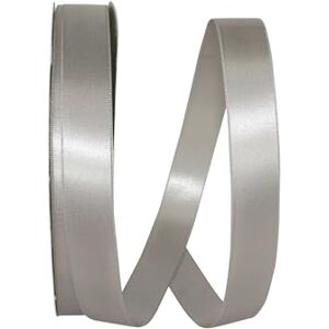 Reliant Ribbon Corp Reliant Ribbon Double Face Satin Allure Dfs Ribbon, 7/8 Inch X 100 Yards, Shell Grey Reliant Ribbon Corp Reliant Ribbon Double Face Satin Allure Dfs Ribbon, 7/8 Inch X 100 Yards, Shell Grey