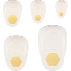 Creative Labs Craft Paper Punch Hexagons 5 Pcs Various Sizes Circle Cutter for Crafting and Card Making Creative Labs Craft Paper Punch Hexagons 5 Pcs Various Sizes Circle Cutter for Crafting and Card Making