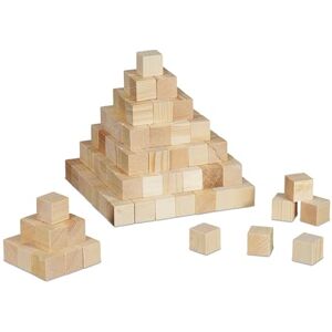 Relaxdays Cubes Set of 160, for Arts and Crafts, Wooden Blocks 20mm, DIY Decoration, Untreated Pine Wood, Natural, 2 x 2 x 2 cm Relaxdays Cubes Set of 160, for Arts and Crafts, Wooden Blocks 20mm, DIY Decoration, Untreated Pine Wood, Natural, 2 x 2 x 2 cm