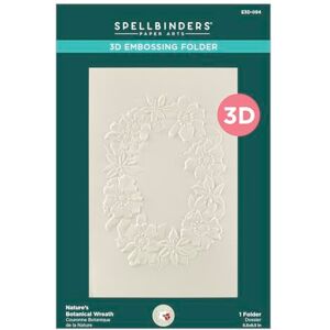 Spellbinders E3D-094 Nature's Botanical Wreath 3D Embossing Folder from The Nature's Botanical Garden Collection by Susan Tierney-Cockburn Spellbinders E3D-094 Nature's Botanical Wreath 3D Embossing Folder from The Nature's Botanical Garden Collection by Susan Tierney-Cockburn