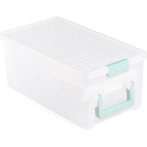 Creative Labs Storage Box with Lid-15.35 x 8.27 x 6.42” -for Pens, Envelopes-Plastic and Clear-for Card Making and Scrapbooking-with Removable Marker Insert, Transparant Creative Labs Storage Box with Lid-15.35 x 8.27 x 6.42” -for Pens, Envelopes-Plastic and Clear-for Card Making and Scrapbooking-with Removable Marker Insert, Transparant