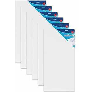 Stylex 28583-P6 Stretcher Frame 30 x 60 cm 100% Cotton Canvas Primed Back Stapled for Oil Acrylic Tempera Paints Gouache Painting Set of 6 Stylex 28583-P6 Stretcher Frame 30 x 60 cm 100% Cotton Canvas Primed Back Stapled for Oil Acrylic Tempera Paints Gouache Painting Set of 6