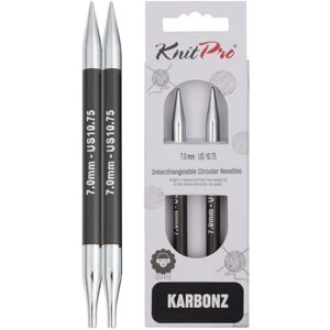 KNITPRO Karbonz Interchangeable Circular Needles 5" (13cm) 7.00mm KNITPRO Karbonz Interchangeable Circular Needles 5" (13cm) 7.00mm