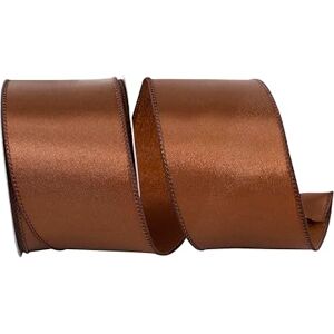 Reliant Ribbon Corp Reliant Ribbon 92575W-092-40F Satin Value Wired Edge Ribbon, 2-1/2 Inch X 10 Yards, Brown Reliant Ribbon Corp Reliant Ribbon 92575W-092-40F Satin Value Wired Edge Ribbon, 2-1/2 Inch X 10 Yards, Brown