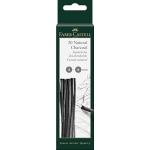 Faber Pitt 3-6mm Natural Charcoal Sticks (Pack of 20) Faber Pitt 3-6mm Natural Charcoal Sticks (Pack of 20)