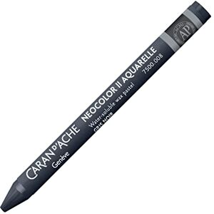 Caran d'Ache NEOCOLOR II 008 Grey Black/Grey (7500.008) / Pastel 10 Pieces (1 Pack) / Made of Water-soluble Wax/for Paper Cardboard Glass Wood Leather Fabric Stone Caran d'Ache NEOCOLOR II 008 Grey Black/Grey (7500.008) / Pastel 10 Pieces (1 Pack) / Made of Water-soluble Wax/for Paper Cardboard Glass Wood Leather Fabric Stone