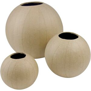 décopatch HD004Opack Un Lot de 3 Supports en Papier brun mâché 11x11x10,5 cm Waterproof Vase Boule décopatch HD004Opack Un Lot de 3 Supports en Papier brun mâché 11x11x10,5 cm Waterproof Vase Boule