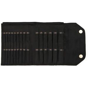 KNITPRO Coal Interchangeable Knitting Needle Case-for Storing Cables, Connectors and Small Accessories, Black, 22cm x 17.5cm x 1.5cm KNITPRO Coal Interchangeable Knitting Needle Case-for Storing Cables, Connectors and Small Accessories, Black, 22cm x 17.5cm x 1.5cm