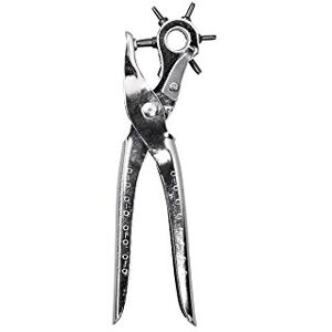 Rayher Revolving Punch Plier with Six Different Punch Heads, Rotary Hole Punch for Leather, Crafting, Card Making, and Scrapbooking, Length 22cm, metal, silver, 2109300 Rayher Revolving Punch Plier with Six Different Punch Heads, Rotary Hole Punch for Leather, Crafting, Card Making, and Scrapbooking, Length 22cm, metal, silver, 2109300